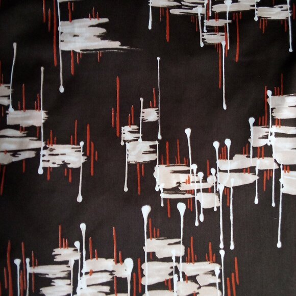 Vintage Mardi Modes Abstract Strokes Polyester Shirt Top Union Made - Picture 6 of 6